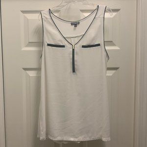 Express Zipper Tank (L-White)